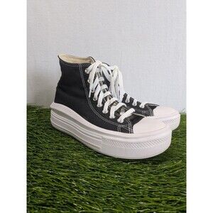 Converse All Star Move Platform Shoes Womens Size 8 Black Sneakers Chuck Taylor